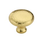 M Marcus Heritage Brass Cabinet Knob Victorian Round Hammered Design 38mm